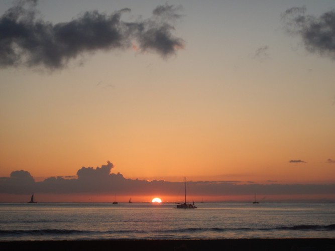 Sunset in Hawaii, Waikiki